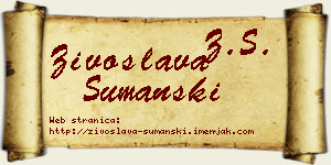 Živoslava Šumanski vizit kartica